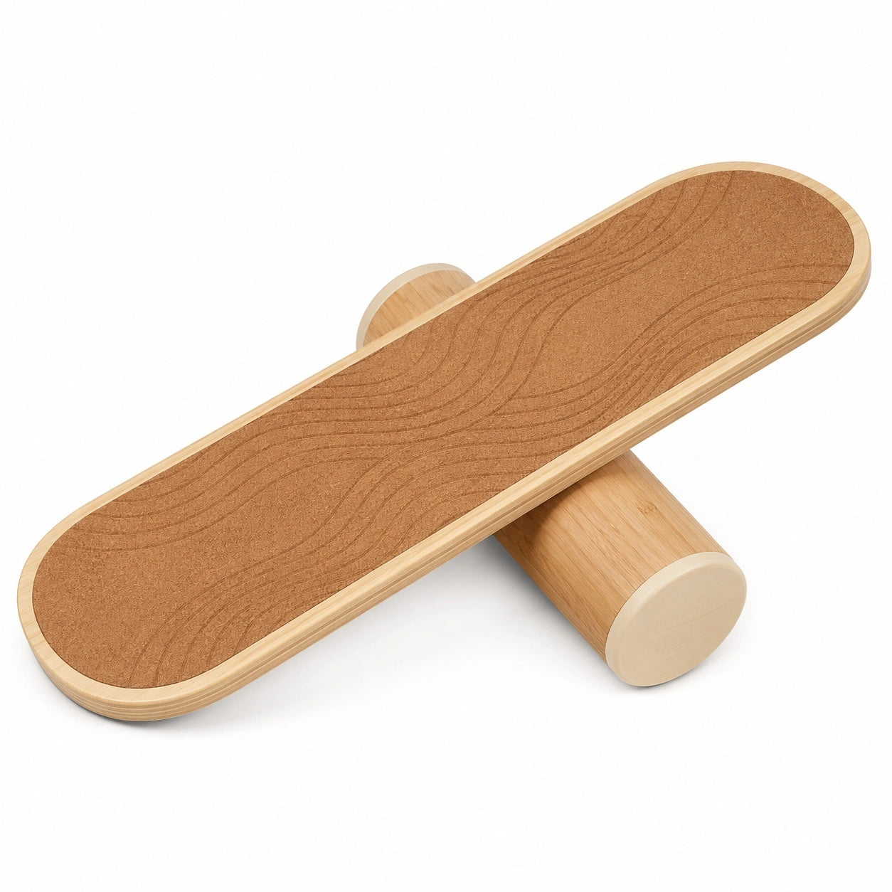 Balance Board Holz Braun/Natur Anti-Rutsch 75x30cm