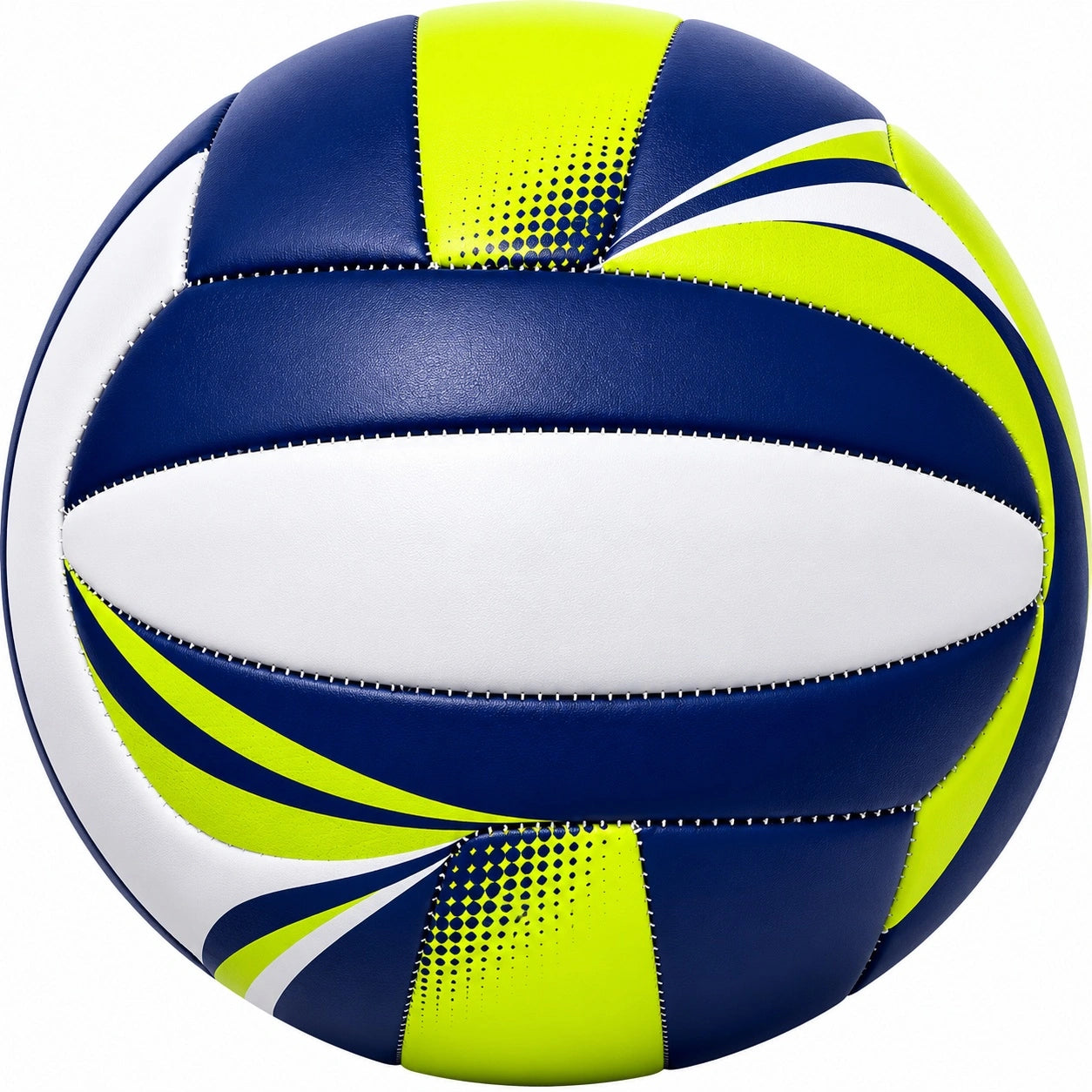 Volleyball Indoor-Outdoor Blau-Weiß-Neongelb