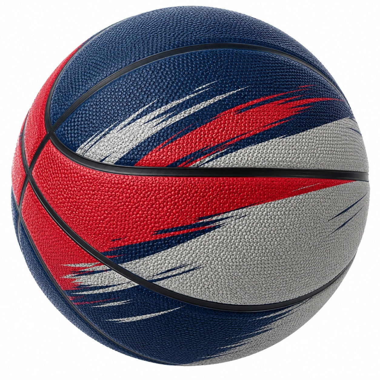Outdoor Basketball 7 Blau/Rot/Weiß, 75 cm Umfang