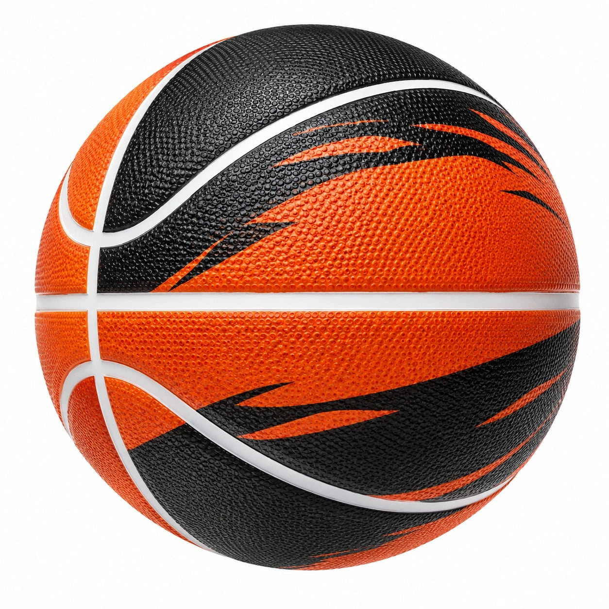 Robuster Basketball in Orange/Schwarz Größe 7