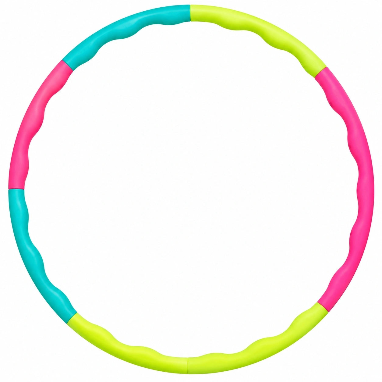 Hula Hoop Reifen mit Massageeffekt, Pink/Türkis/Grün