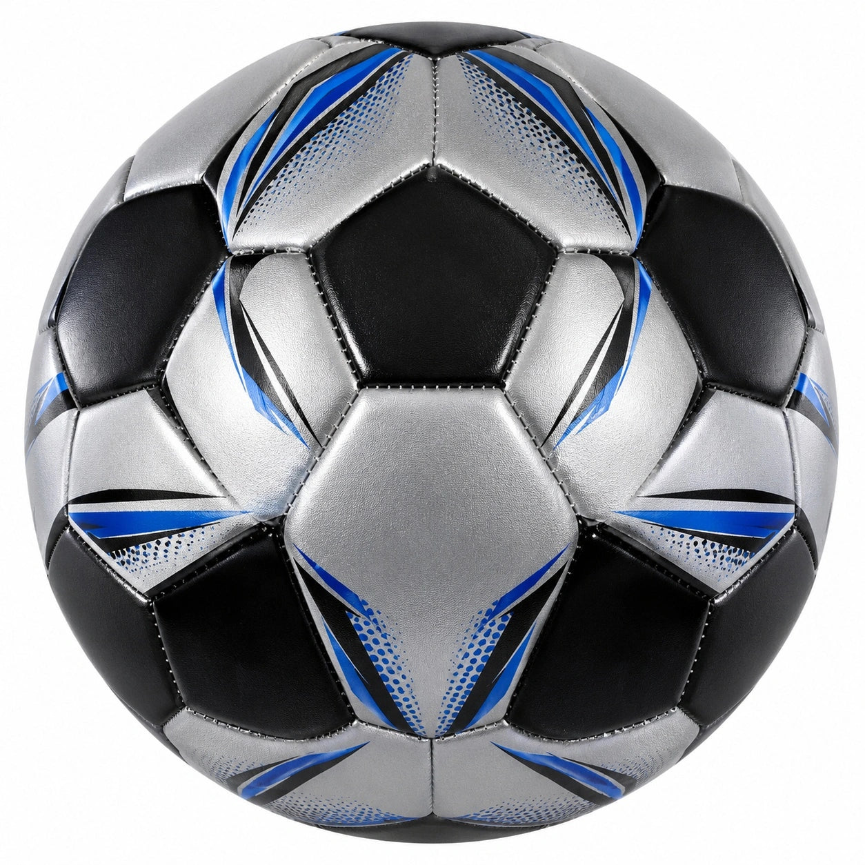 Fußball Größe 5 Schwarz Silber Blau