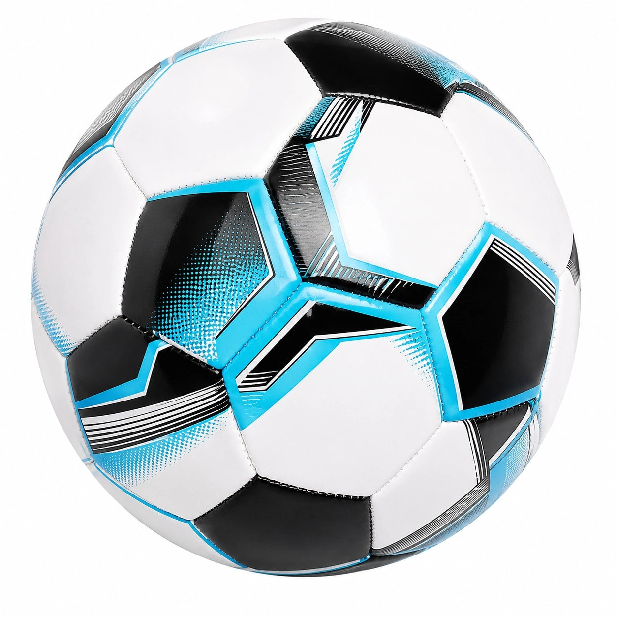 Fußball Größe 5 Weiß/Schwarz/Blau