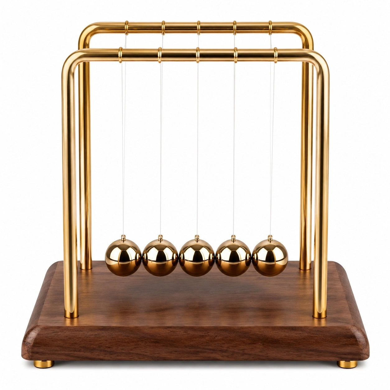 Newtons Pendel Schreibtischspielzeug Gold Braun