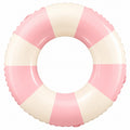 Aufblasbarer Schwimmring gestreift Rosa/Weiß