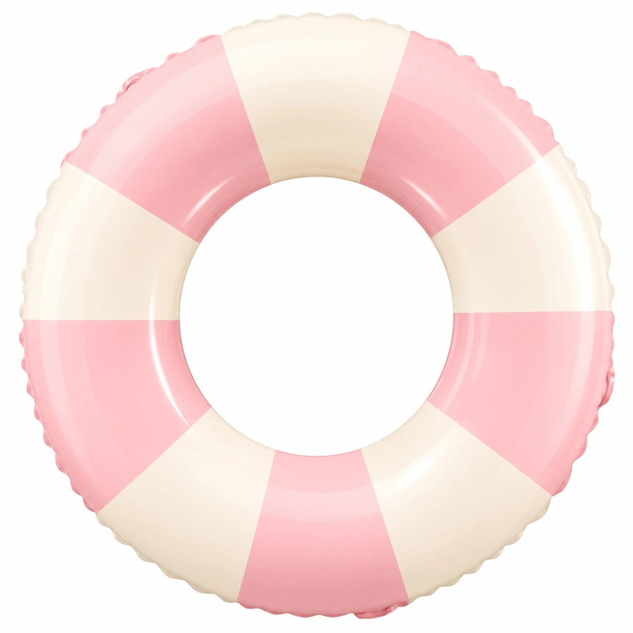 Aufblasbarer Schwimmring gestreift Rosa/Weiß