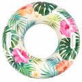 Aufblasbarer Schwimmring mit tropischem Blumenmuster - 90 cm