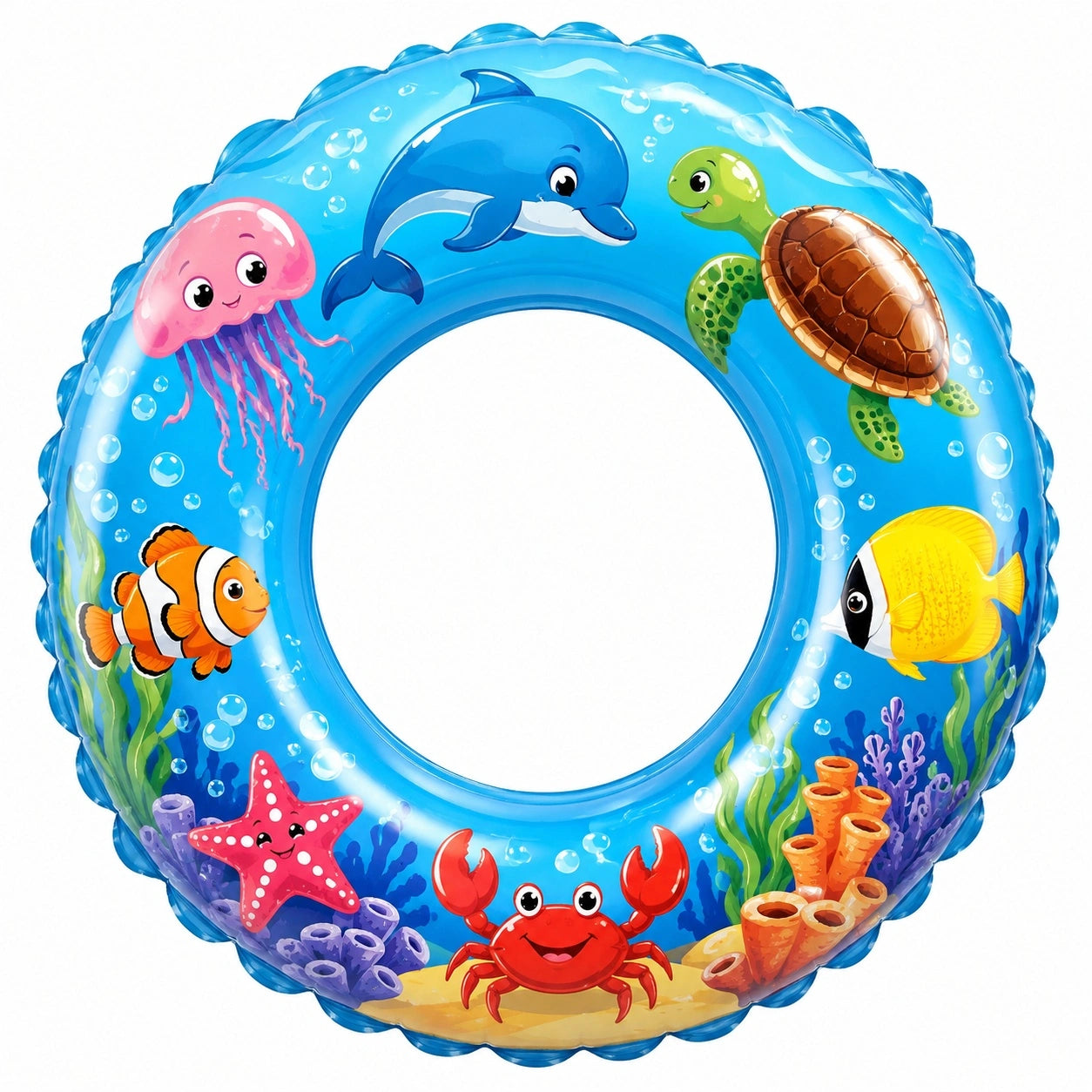 Kinderschwimmring Meerestiere Blau 60 cm